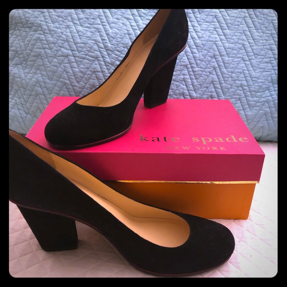 Kate Spade Black Suede Lauren Pump size 11